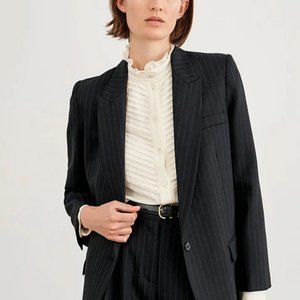 Nili Lotan Diane Blazer Black Pinstripe (Size 8) Never Worn